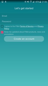 FitBit Start Screen Android- Let's Get Started