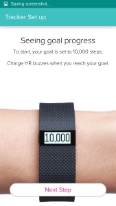 FitBit Tracker Setup Screen Android