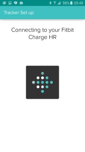 FitBit Tracker Setup Screen Android- Connecting to Charge
