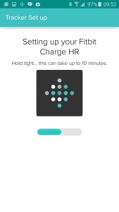 FitBit Tracker Setup Screen Android- Setting up Charge