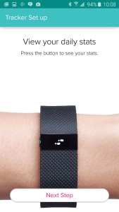 FitBit Tracker Setup Screen Android- View Daily Stats