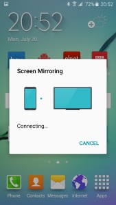 Samsung Galaxy S6 Edge Screen Mirroring Connecting Display