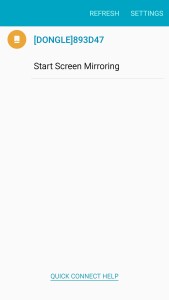 Samsung Galaxy S6 Edge Start Screen Mirroing from Quick Connect