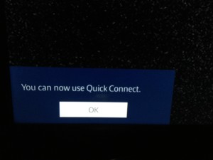 Samsung SmartTV registering the Samsung Galaxy S6 Edge- You can now use Quick Connect