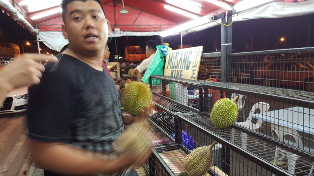 Durian roadside stand in Penang