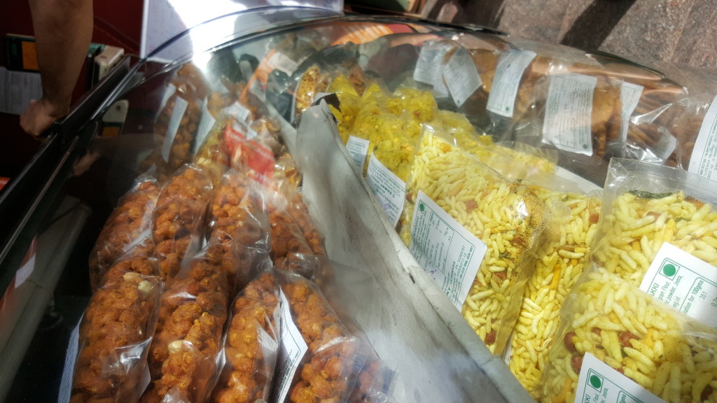 India snacks at restaurant between Mysore and Bangalore