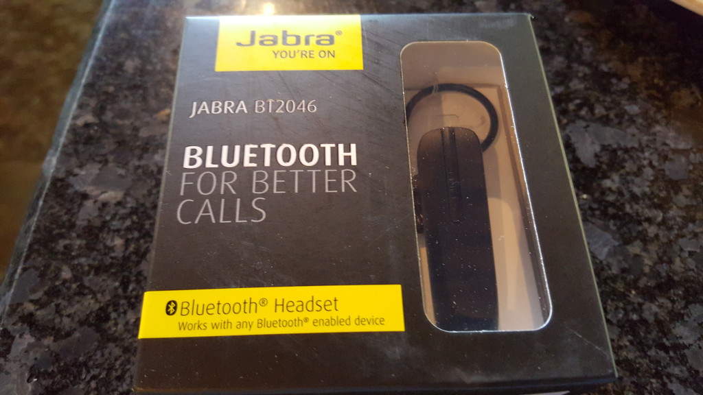 Jabra BT2036 Bluetooth headset box front shot