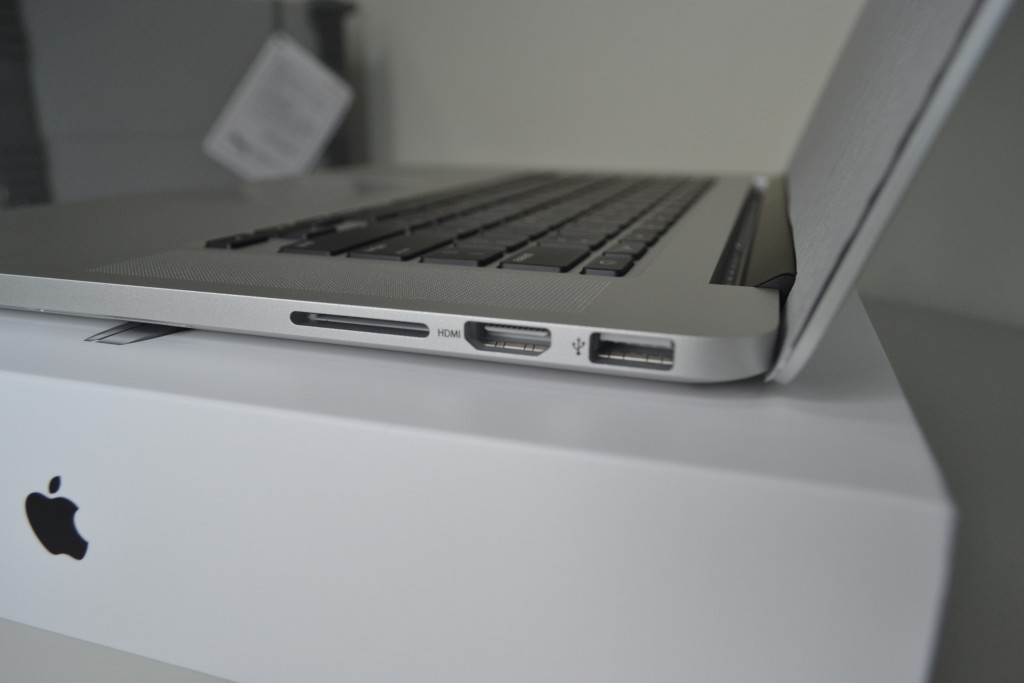 MacBook Pro FR Side shot showing connectors