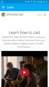 Samsung Galaxy S6 Edge Chromecast app ready to use