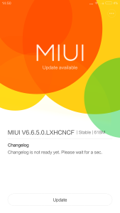 Xiaomi Mi Note Pro First Update Screen 1