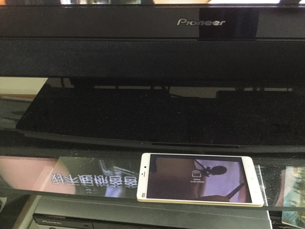 Xiaomi Mi Note Pro Miracast through Samsung AllShare with Pioneer TV in Singapore