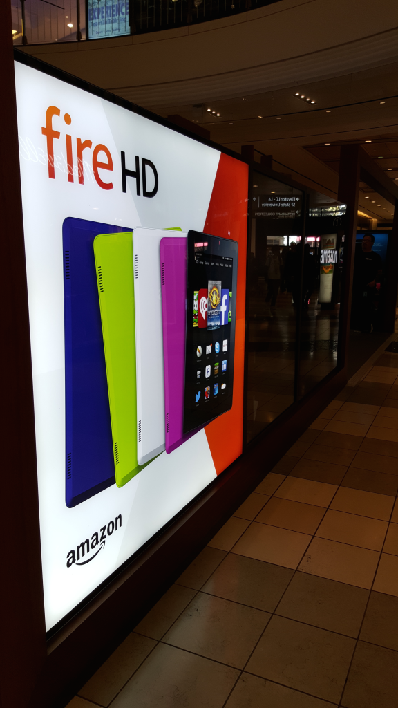 Amazon store in Westfield Mall San Francisco California- side macro shot