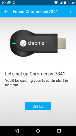 ChromeCast app set up
