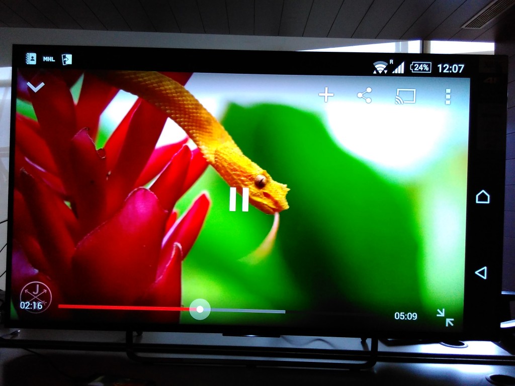 MHL Setup on Sony Xperia Z4 to Sony 4K TV setup-10