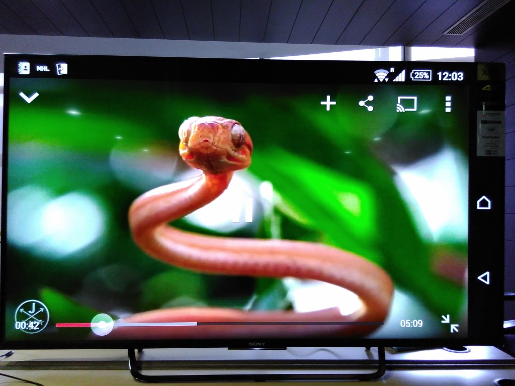 MHL Setup on Sony Xperia Z4 to Sony 4K TV setup-7