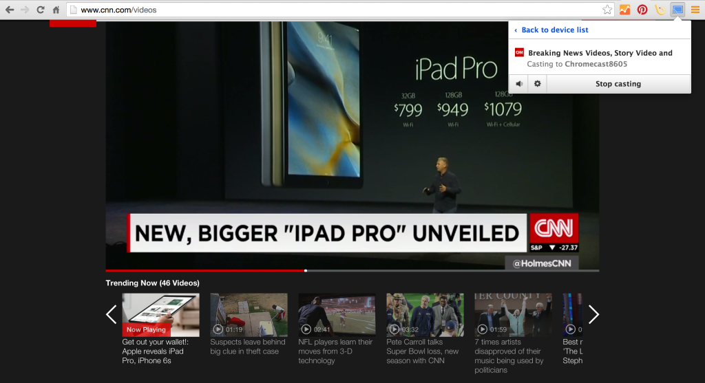 Macbook Pro (Late 2013) cast CNN to Chomecast setup-3