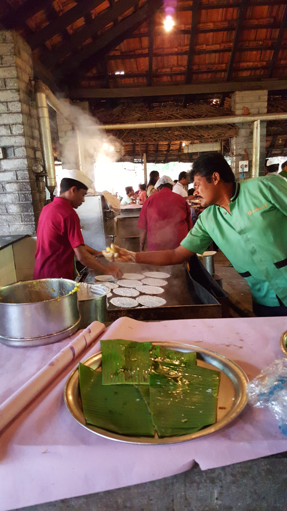 Restaurant between Mysore and Bangalore making breakfast