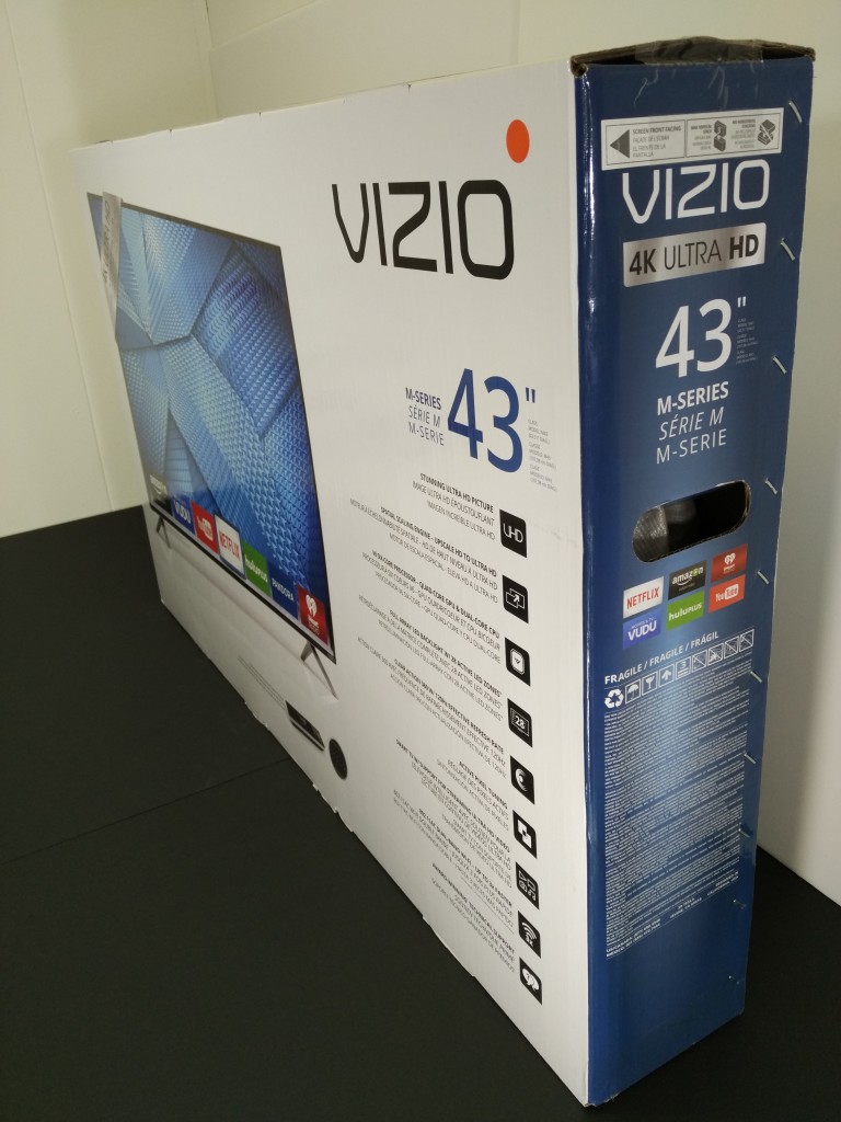 Vizio M-Series 4K Ultra HD Smart TV Box Corner Shot