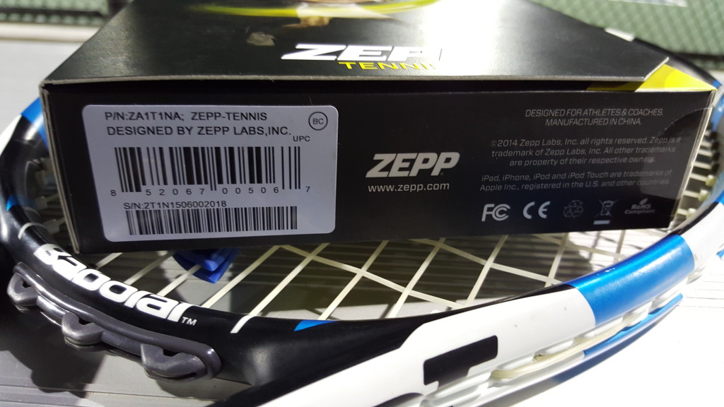 Zepp Tennis Box Side on Babolat Pure Drive Lite in San Ramon California