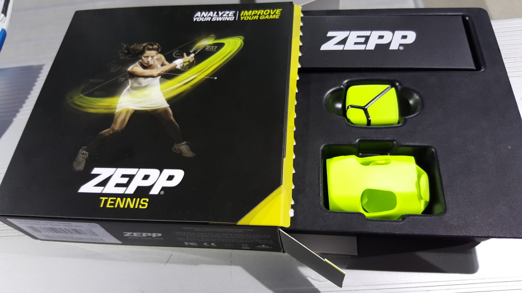 Zepp Tennis Box on Babolat Pure Drive Lite in San Ramon California- Unboxing1