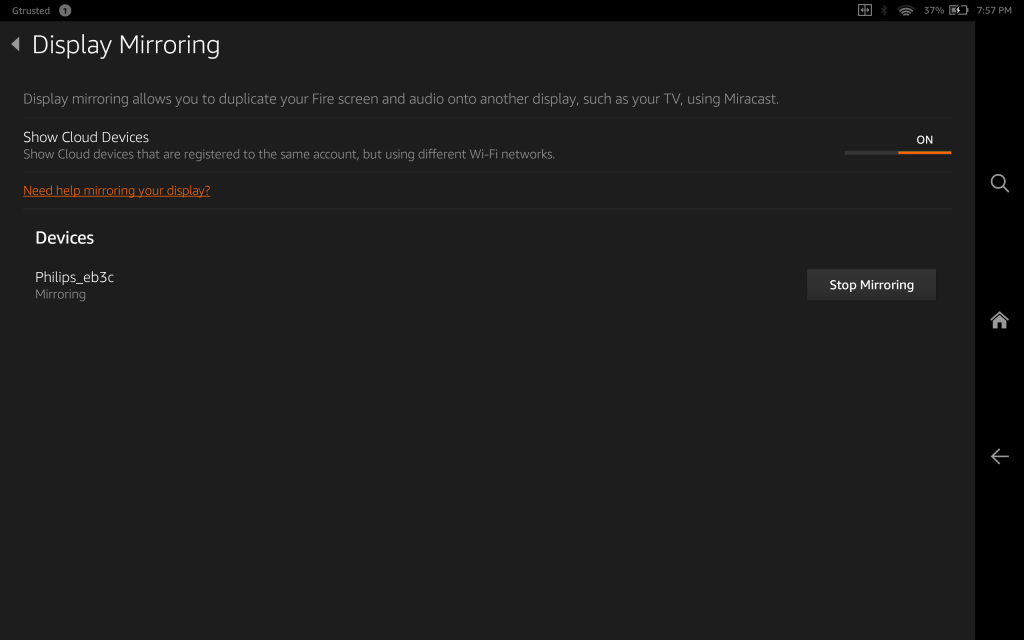 Amazon Fire HDX 89 unable to Miracast to Amazon Fire TV Stick-4