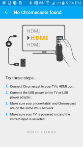 Chromecast App on Samsung Galay Note 4 for Google Chromecast (2015) Setup-10
