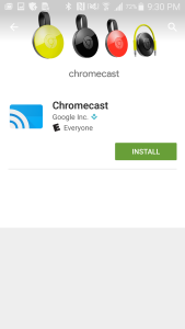 Chromecast App on Samsung Galay Note 4 for Google Chromecast (2015) Setup-2