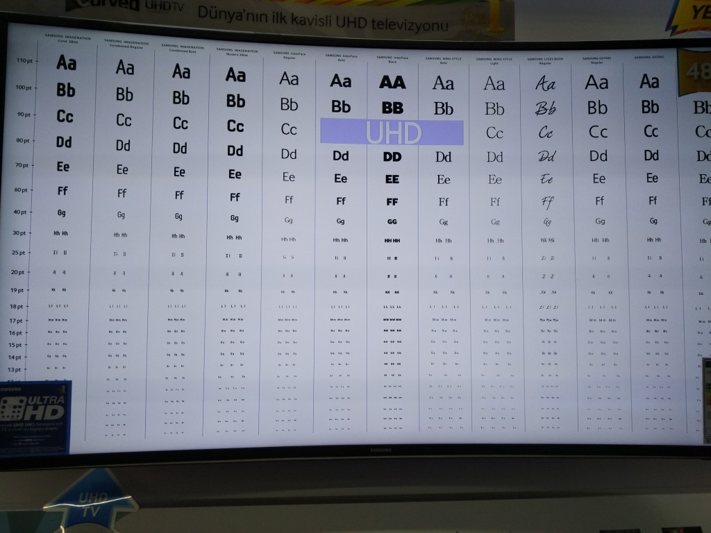 Forum Mall Istanbul Electronic Stores-16 Media Markt7 Samsung 4K letters