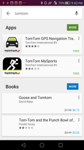 Huawei P8 TomTom App in Google Play