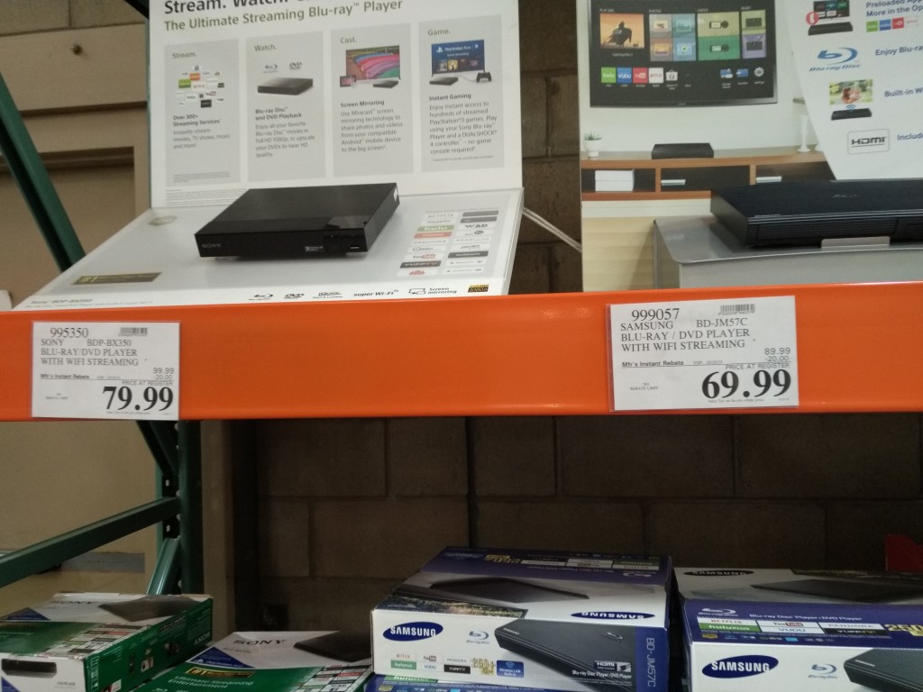 Roku 3 Sony and Samsung competition at Costco Danville California-2