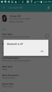 Samsung Note 4 with Fitbit Charge HR Setup Fail-11