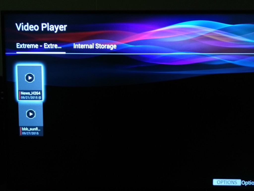 Sony 4K Ultra HD Media Player-playing from USB-3 (format not supported)