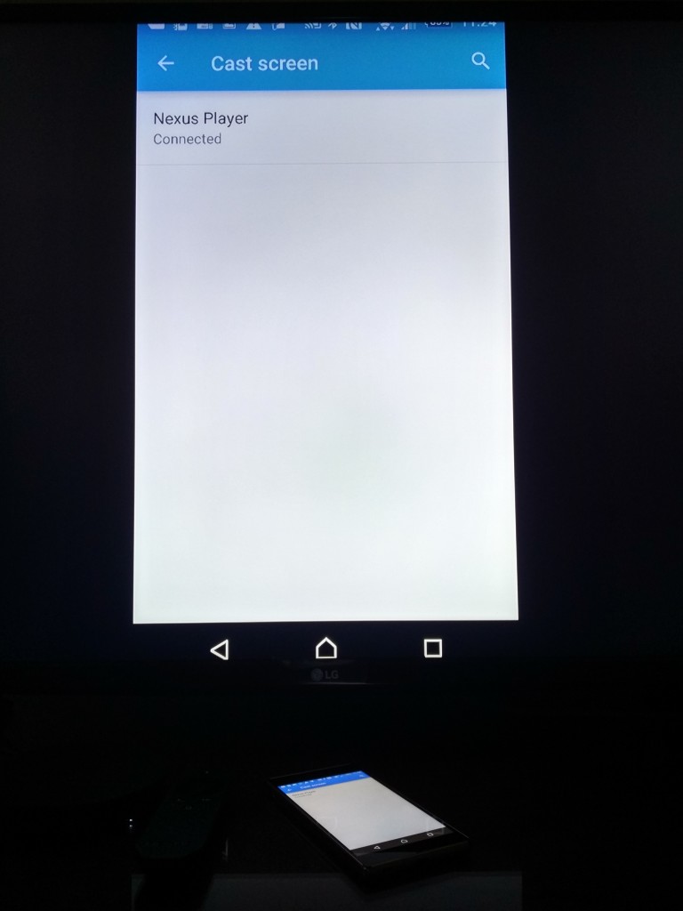 Sony Xperia Z4 Google Cast to ChromeCast on LG 4K Smart TV setup-1