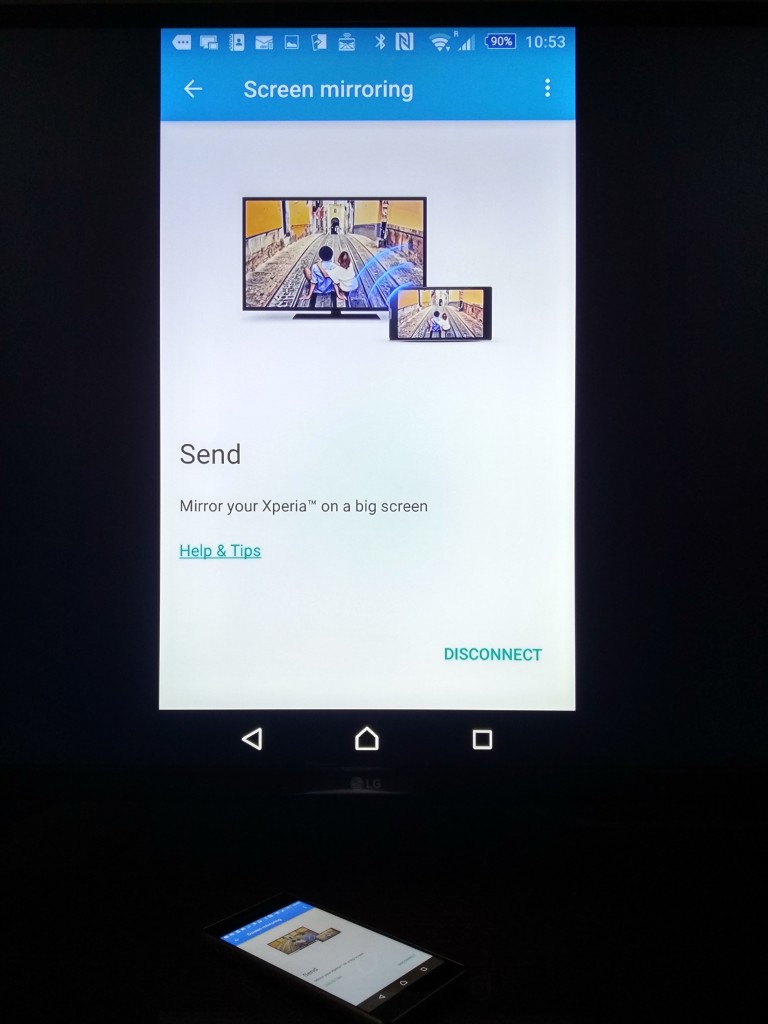 Sony Xperia Z4 Miracast to Amazon Fire TV on LG 4K Smart TV Setup-2