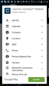Garmin vivosmart HR on Samsung Galaxy S6 Edge setup-3