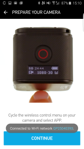 GoPro Hero4 Session WI-FI Samsung Galaxy S6 Edge Setup-23