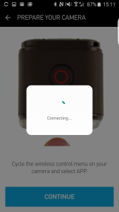 GoPro Hero4 Session WI-FI Samsung Galaxy S6 Edge Setup-25