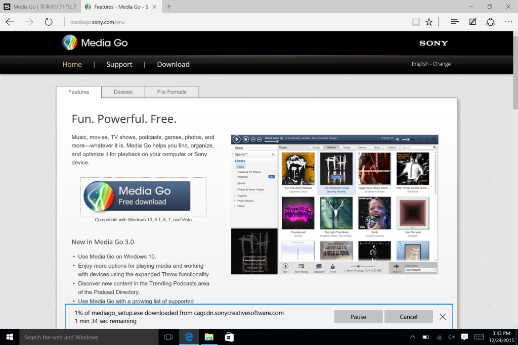 Sony Walkman Series A USB Microsoft Surface 3 Setup-10