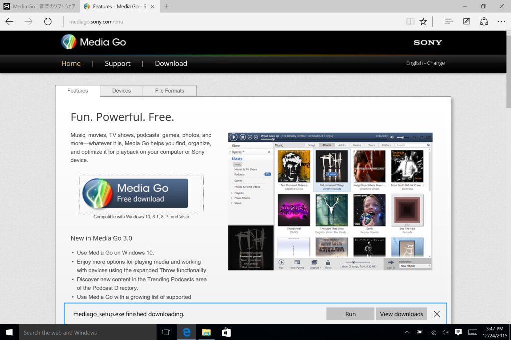 Sony Walkman Series A USB Microsoft Surface 3 Setup-11