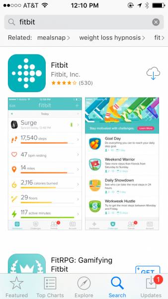 fitbit app for iphone