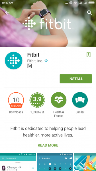 google play store fitbit app
