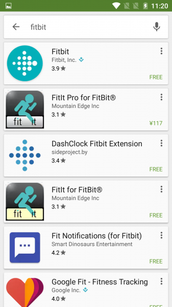 google store fitbit app