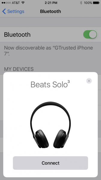 connecting beats solo 3 to iphone