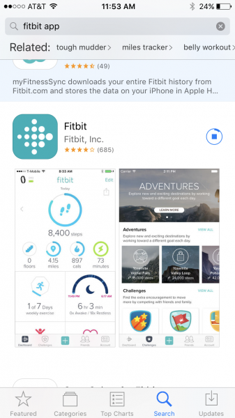 fitbit iphone 7