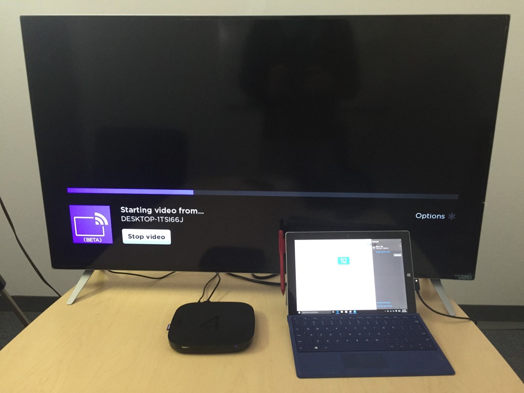 does roku tv support miracast windows 10