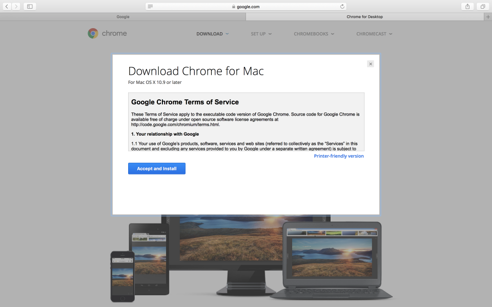 How do i change from safari to google chrome on my macbook pro